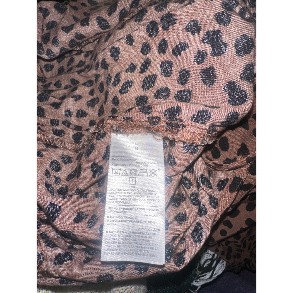 Old Navy Womens Large Cheetah Animal Print Wide Leg Jumpsuit Tie Strap - Picture 4 of 4